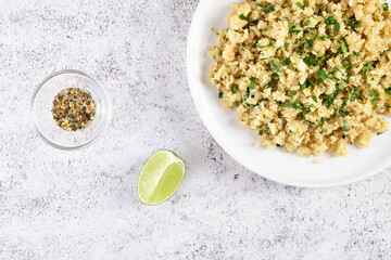 Roasted cauliflower rice