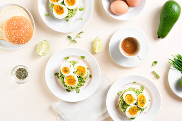 Avocado egg sandwiches