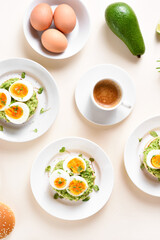 Avocado egg sandwiches