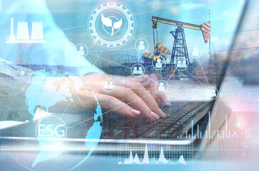a concept for investing in the oil and gas industry protected by advanced technologies and ESG...