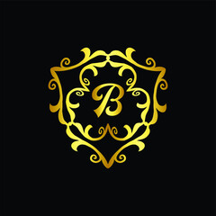 elegant and luxury vintage gold logo ready to use