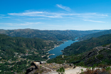 Gerês Landscape, moutains and river view from high point