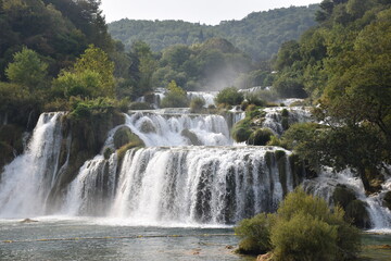 waterfall in the mountains