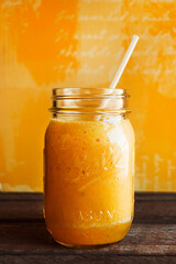 sunny yellow pineapple in a jar