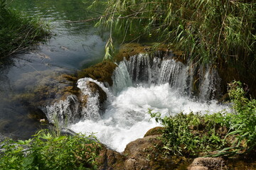 waterfall in the mountains