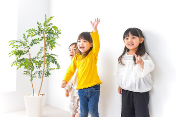 Children playing with friends