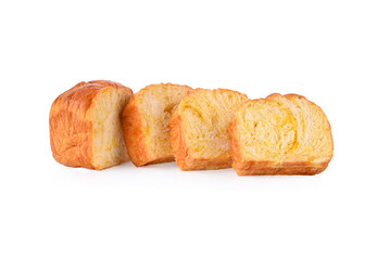 sliced bread isolated on white background