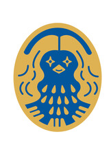 アマビエ　エンブレム　シンプル　