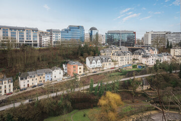 Luxembourg City skyline and Bonnevoie-Nord Verlorenkost district view - Luxembourg City, Luxembourg