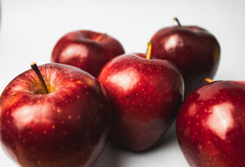 red apples isolated on white