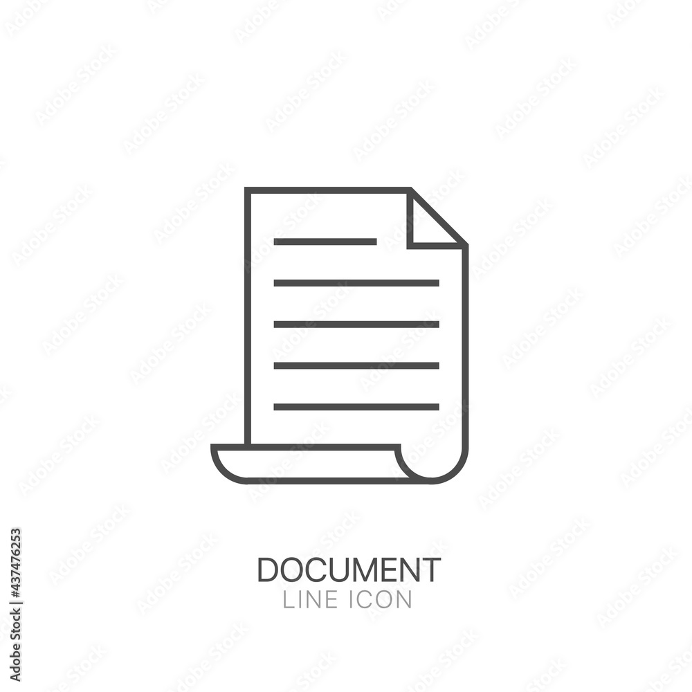 Poster document line icon. editable stroke outline vector sign