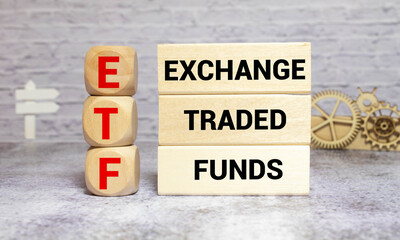 ETF, Exchange Traded Fund, realtime mutual index fund that can trade. the word ETF.