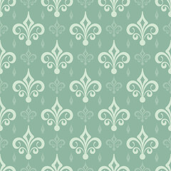 Background pattern with ornament in royal style, vintage wallpaper. Seamless pattern, texture