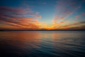 sunset over the beach
