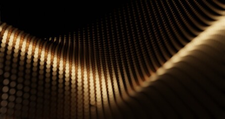 Particle drapery luxury gold 3d illustration background