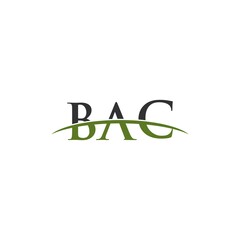 BAC initial swoosh horizon, letter logo designs corporate inspiration
