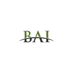 BAI initial swoosh horizon, letter logo designs corporate inspiration