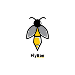 Bee logo icon vector template.