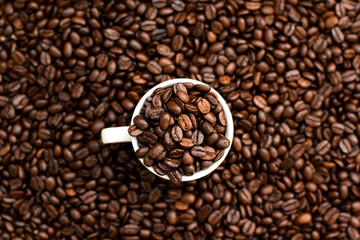 Fototapeta premium Top Down Full Bean Coffee
