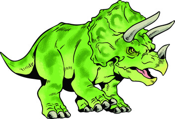 アメコミ風のトリケラトプス