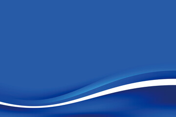 Simple Blue Wavy Background Design Template Vector, Dark Blue Background Element with Copy Space for Text