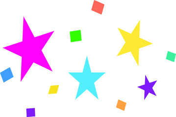 set of colorful stars