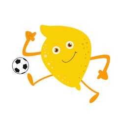cute lemon character vector design template illustration