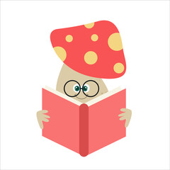 cute mushrooms character vector template design illustration