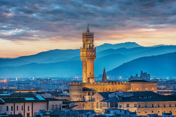 Obraz premium Florence City at sunset, Italy