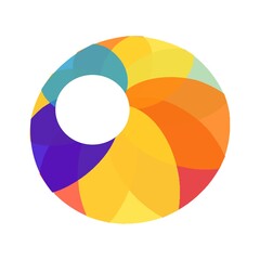 Obraz premium colorful circle team mate circle logo and vector icon