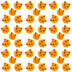 Pattern with ginger funny cats