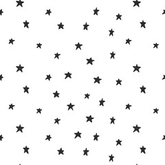 Star Doodle Hand Drawn Seamless Pattern