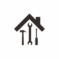 house repair icon vector and tools icon vector