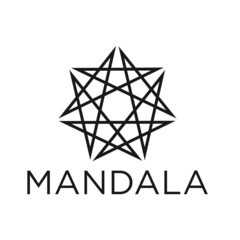 creative mandala ornament geometry logo design vector