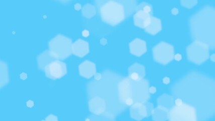 Bokeh hexagon on blue background wallpaper