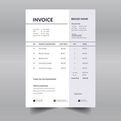 minimal business invoice