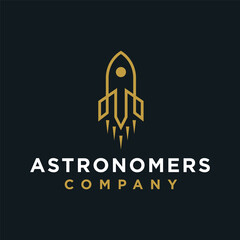 Astronomers logo design premium concept