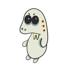 Cool cute monster on a white background. Vector illustration
