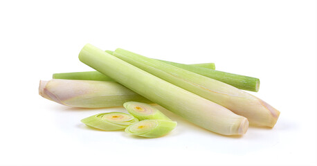 Lemongrass on a white background