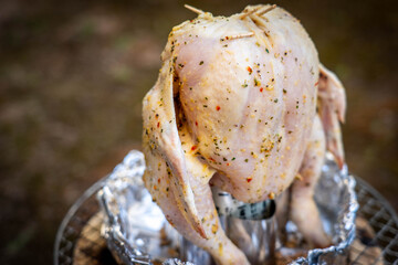 鶏の丸焼き（焼く前）