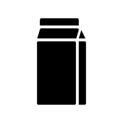 Milk icon Design Template. Illustration vector graphic. simple black glyph icon isolated on white background. Perfect for your web site design, logo, app, UI