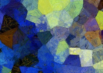 Abstract oil painting background Impressionist style illustrated to create designs.