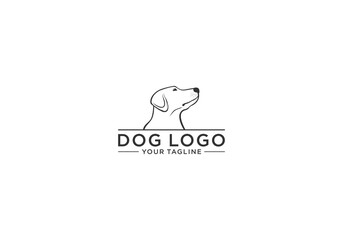 dog illustration logo that looks friendly and cute