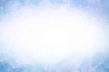 Geometric Blue Polygonal background molecule and communication. Connected lines with dots. Minimalism background. Concept of the science, chemistry, biology, medicine, technology.