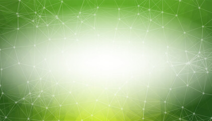 Fototapeta premium Geometric Dark Green Polygonal background molecule and communication. Connected lines with dots. Minimalism background. Concept of the science, chemistry, biology, medicine, technology.