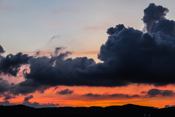 sunset in the clouds