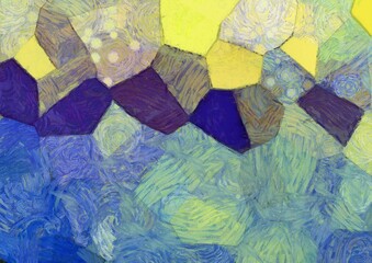 Abstract oil painting background Impressionist style illustrated to create designs.