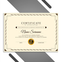 Beautiful stylish certificate design template