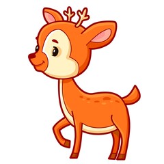 Obraz na płótnie Canvas Cute deer cartoon