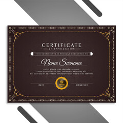Abstract elegant beautiful certificate design